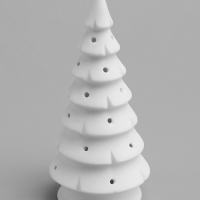 Светодиодная фигура "Елка" 15.1х6.7х6.7 см, 1 LED, LR44x3(в компл.), свечение тёплое белое