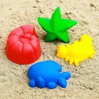 Набор игрушек для песочницы, 4 формочки для песка, МИКС