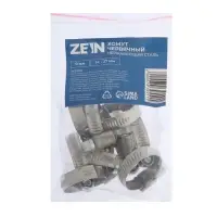 Хомут червячный ZEIN engr, диаметр 14-27 мм, ширина 9 мм, нержавеющая сталь