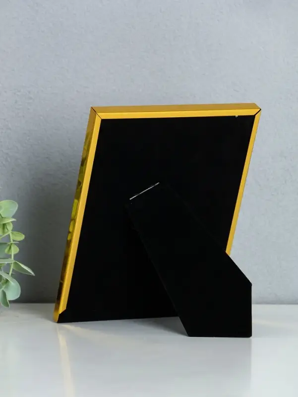 Фоторамка металл на 1 фото 10х15 см "Зеркало" золото гальваника 1,7х15х20,2 см