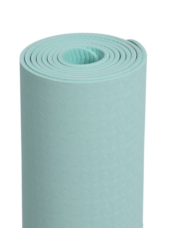 Коврик для йоги и фитнеса Sangh, 183х61х0,4 см цвет мятный/темно-бирюзовый