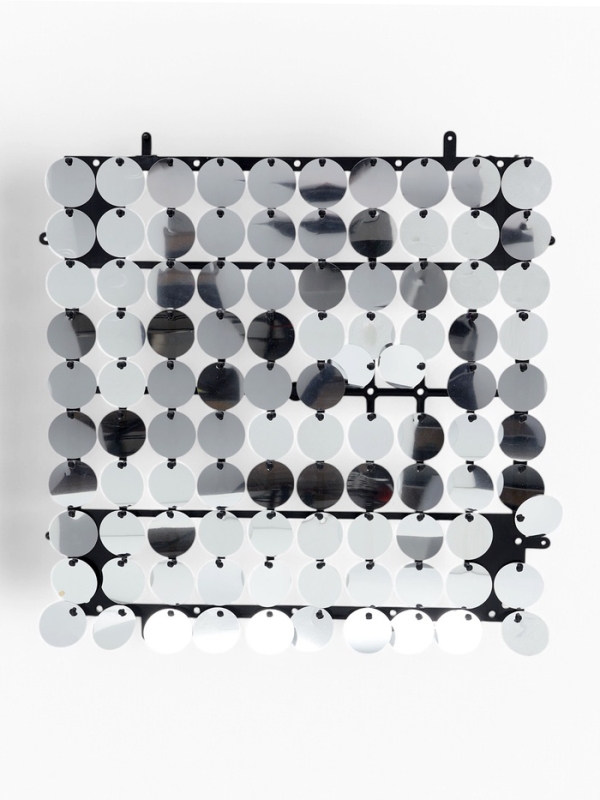 Панель с пайетками для фотозоны, круглые, 30*30см, цвет серебристый