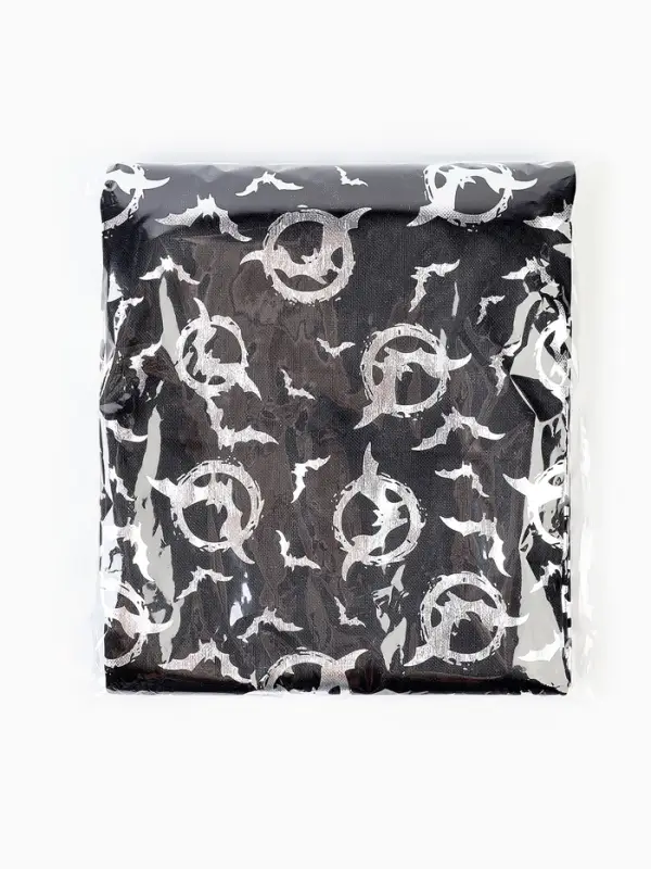 Скатерть на хеллоуин &laquo;Летучие мыши&raquo;, серебро, 200 х 140