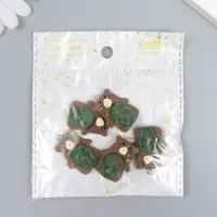 Декор для творчества пластик "Бурый мишка с петелькой" 0,8х2,3х2,8 см