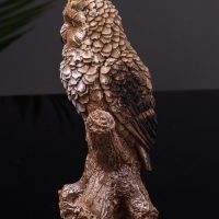 Статуэтка "Филин на ветке" 14 см, цвет коричневый