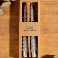 Набор новогодних свечей "Ель" 1,9х1,9х20 см, 2 шт, серебро