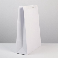 Пакет подарочный ламинированный, упаковка, &laquo;Белый&raquo;, L 28 х 38 х 9 см