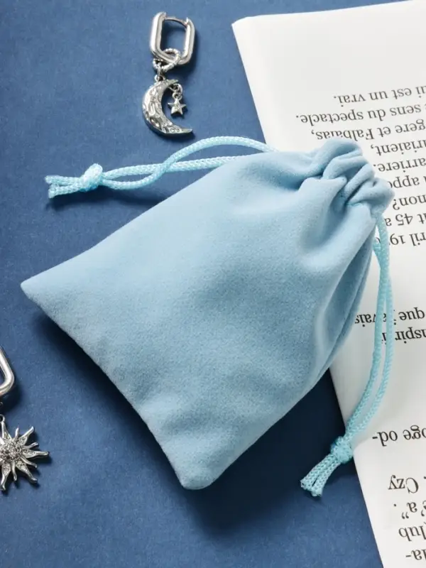 Мешочек бархатный, 7&times;9 см, голубой