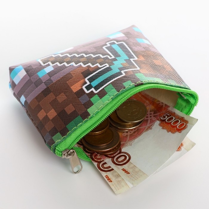 Кошелёк детский для мальчика &laquo;Пиксельный мир&raquo;, МИКС