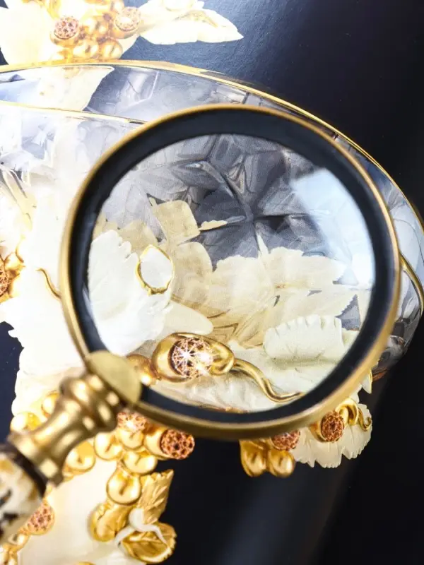 Лупа "Шерлок" латунь, смола 7,5х7,5х20 см