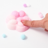 Сквиш антистресс - игрушка &laquo;Таба лапка&raquo;, с пушистой посыпкой, МИКС