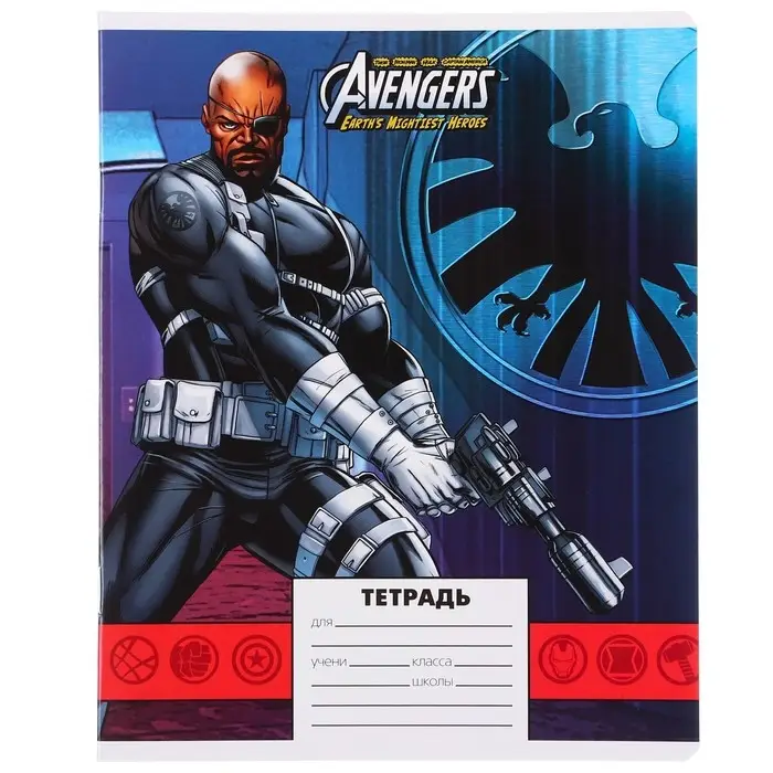 Тетрадь в клетку 24 листа, 5 видов МИКС, обложка мелованная бумага, &laquo;Человек-паук&raquo;