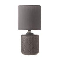 Настольная лампа с абажуром RISALUX &laquo;Мерида&raquo;, Е14, 40 Вт, серый, 13&times;13&times;28 см