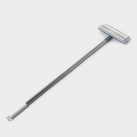 Швабра для стен и окон, со сгоном, стальная ручка, 2 насадки микроф 20х8х85 см