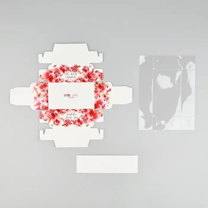 Коробка под 2 конфеты с ячейками &laquo;От всего сердца&raquo;, 10 х 6 х 3 см