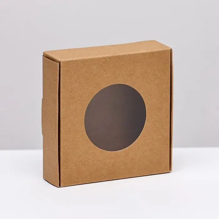 Коробочка самосборная, крафт, 10&times;10&times;3 см