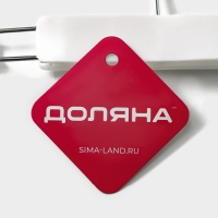 Вешалка для брюк и юбок Доляна, 22&times;14 см, с зажимами, цвет белый