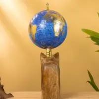 Глобус сувенирный, 17&times;12.5&times;31.5 см, подставка дерево