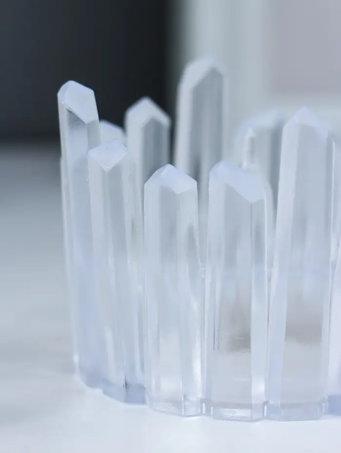 Светодиодная свеча LED "Снежная королева" от батареек 3хLR1130, прозрачный 5,5х5,5х5 см