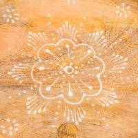 Блюдо "Пряник" дерево манго 25,5х25,5х6 см