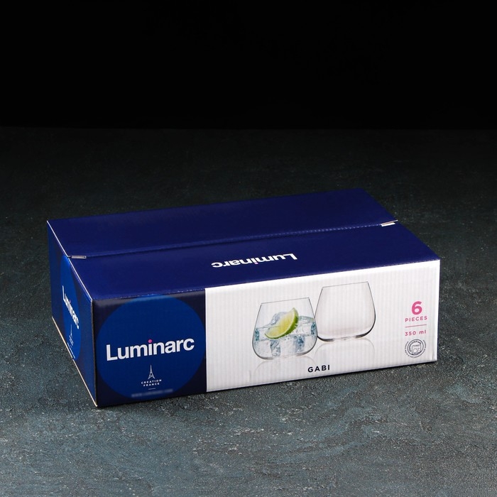 Набор низких стеклянных стаканов &laquo;Габи&raquo;, 350 мл, 6 шт