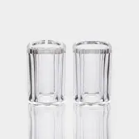 Набор для ванной "Кристалл" 4 предмета (дозатор, 2 стакана, мыльница)