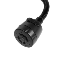 Смеситель для кухни ZEIN Z2391, гибкий излив, картридж 40 мм, нержавеющая сталь, черный