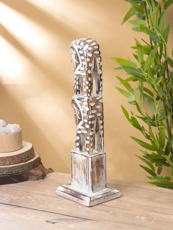 Сувенир "Статуя Слонов" дерево 12х12х38 см