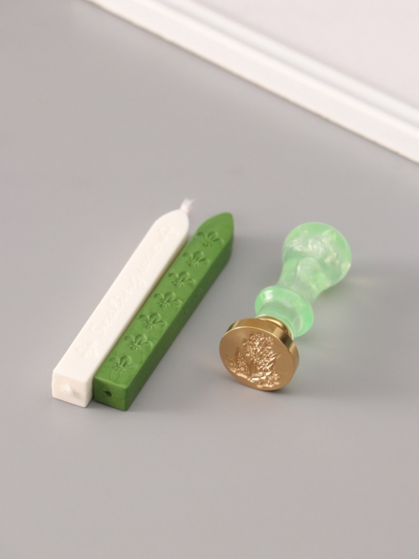 Сургучный набор "Растение" печать, ручка, сургуч 12,5х10х3,6 см