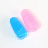 Колпачок - футляр для зубной щётки, набор - 2 шт., 3.8&times;2.2&times;1.8 см, розовый, голубой