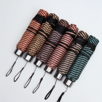 Зонт механический &laquo;Полосы&raquo;, эпонж, 4 сложения, 8 спиц, R = 50/57 см, D = 114 см, цвет МИКС