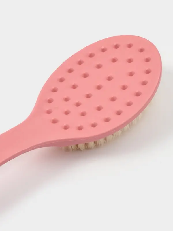 Щётка банная на ручке, массажёр, 33&times;6 см, розовая