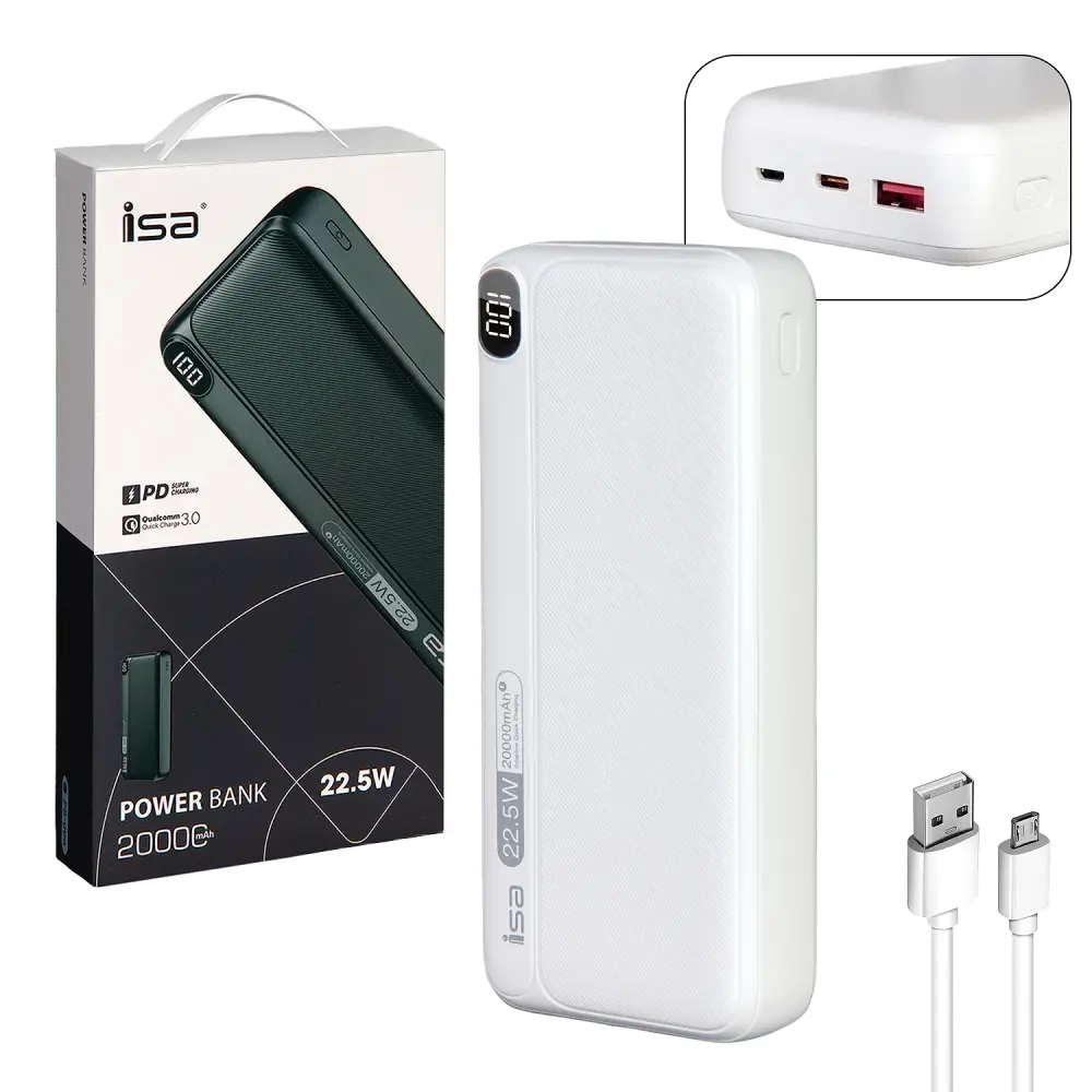 Внешний аккумулятор PB-006 20000 mAh ISA белый