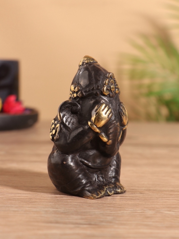 Сувенир бронза "Ганеша" 5х5х8 см