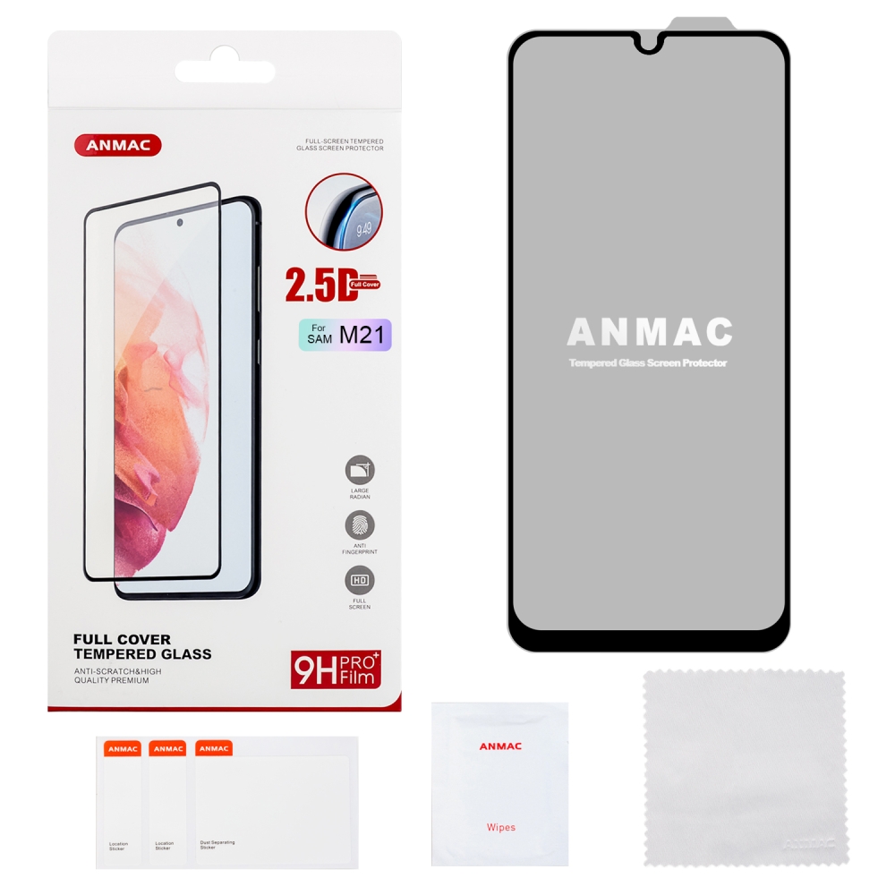 Защитное стекло Samsung M21/M31 Full Cover ANMAC Арт.1137354/1137355