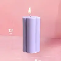 Свеча "Цветок" 6х6х12 см, соевый воск МИКС