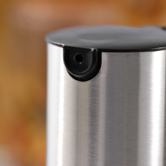 Бутылка стеклянная для соусов и масла &laquo;Стиль&raquo;, 250 мл, h=18,5 см, цвет крышки чёрный