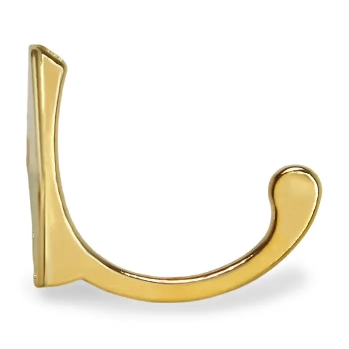 Крючок мебельный ТУНДРА TKO026, однорожковый, золото, 20 шт.