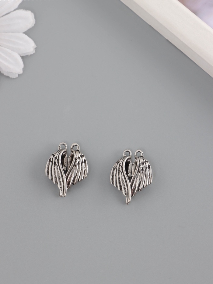 Замок магнитный металл "Крылья" набор 2 шт серебряный 2,6х1,9 см