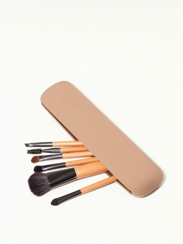 Футляр д/кистей 20*5*2см силикон бежевый пакет QF