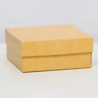 Коробка подарочная складная, упаковка, крышка-дно, крафт, 12 х 12 х 5 см