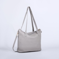 Сумка женская тоут на молнии, цвет серый