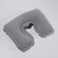Подушка для шеи дорожная, надувная, 41,5 &times; 26,5 см, цвет серый
