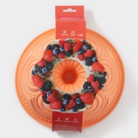 Форма для выпечки Доляна &laquo;Немецкий кекс. Торжество&raquo;, силикон, d=25 см, цвет МИКС