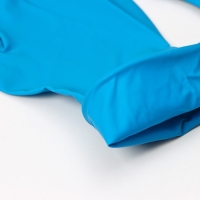 Перчатки латексные неопудренные High Risk, смотровые, нестерильные, текстурированные, размер XL, 35 гр, 50 шт/уп (25 пар), цвет голубой