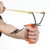 Рогатка спортивная с упором, 25 см, оранжевая
