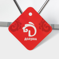 Сушилка для бокалов Доляна, 2 направляющих, 34&times;6&times;22,5 см, цвет хромированный