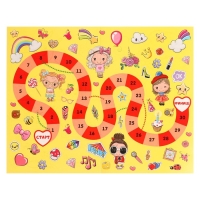 Настольная игра &laquo;Веселые ходилки&raquo; 4 в 1, для девочек