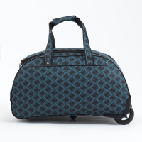 Сумка дорожная на колёсах, отдел на молнии, наружный карман, цвет серый