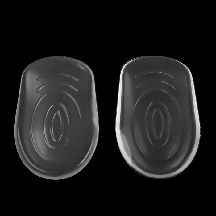 Подпяточники для обуви, с протектором, на клеевой основе, силиконовые, 8,7 &times; 5,7 см, пара, цвет прозрачный